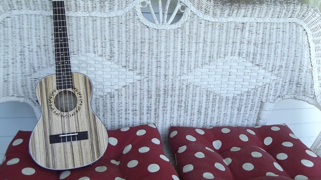 ukulele na pohovce